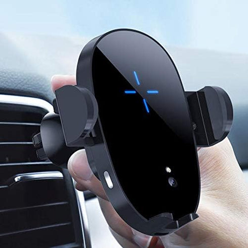 BoxWave Car Charger for LG V50 ThinQ 5G - Wireless Charging Auto Mount, Qi Car Charger Stand Mount Air Vent, Black
