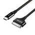 AGVEE 3ft USB-C to 30 Pin Cable (2 Pack) for iPhone 4/4S, iPad 1/2/3, iPod - Braided Metal Shell, Black Charging Cord.
