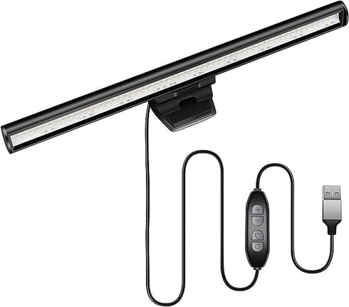 3 Settings, 10 CATPOWER Portable Laptop Monitor Light Bar with USB Connection, e-Reading LED Task Lamp, Color