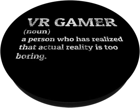VR Gamer Definition Vintage Virtual Reality games vr gaming PopSockets Swappable PopGrip