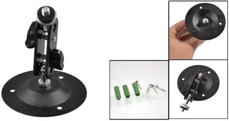 2 Pcs Wall Mount Round Base Flexible Bracket Stand for CCTV Camera Camcorder