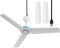 Small USB Ceiling Fan 19.7” Portable Hanging Fans for Power Bank, Indoor Outdoor RV, Mini Silent Fan