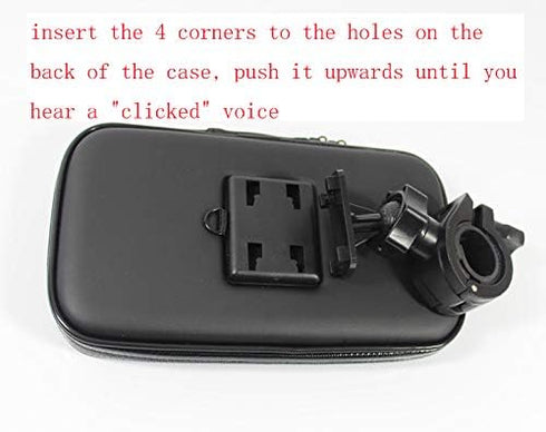 Touch Screen Bike Mount Waterproof Phone GPS Case, Bicycle Handlebar Holder Bag for iPhone 16 Plus 15 14 13 Pro Max,