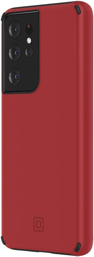 Incipio Duo Case for Samsung Galaxy S21 Ultra 5G, Dual-Layer Slim Protective Cover with 12ft Drop Protection - Salsa Red