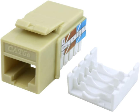 Cat5e Keystone Jack Insert, Ivory