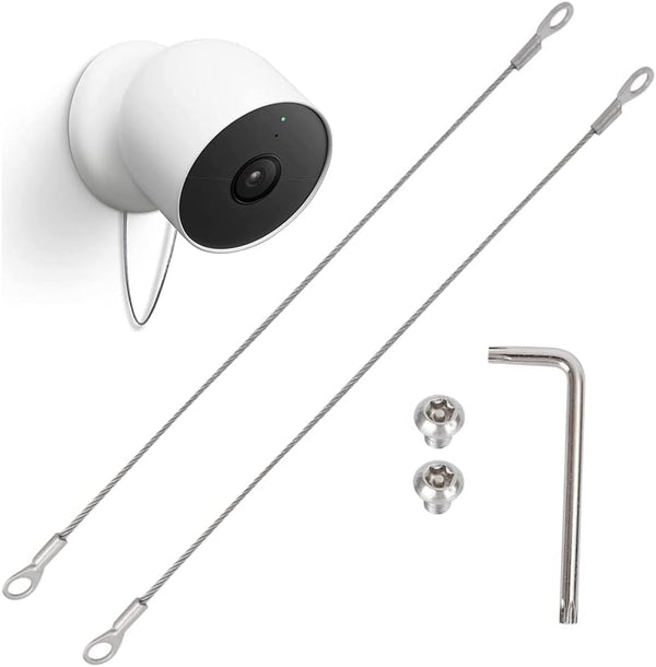 Anti-Drop Security Chain Nest Camera Mount Compatible with Google Nest Cam (Battery), Extra Protection for Your Camera