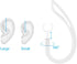 Ear Hooks, Flexible Ear Piece Clamp, Universal 0.24 Inches Clear Replacement Ear Loop Clips for Single Ear Bluetooth Heaset - Set of 4