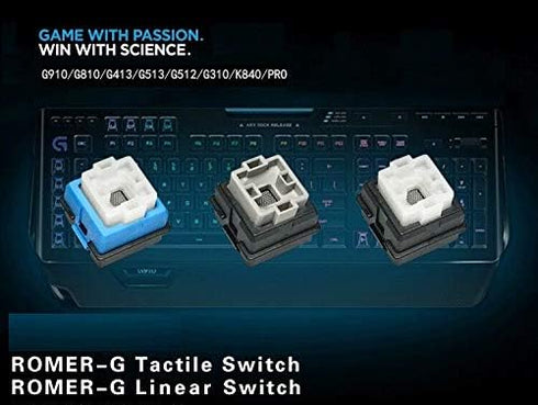 Romer-G Mechanical Keyboard Switches Compatible with Logitech G310, G512, G513, K840, G613, G810, G910, G413 Pro