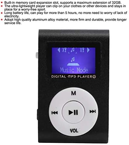 GOWENIC MP3 32GB Player, Portable Music Player with Back Clip and LCD Screen for Walking Running, Supports Memory Card