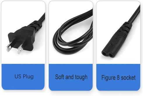 2M/6.5FT Power Cord for JBL PartyBox 100 200 300 1000 310 Wireless Bluetooth Speaker Replacement