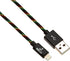 NRGPower Premium 3ft Nylon Braided USB Cable with Lightning Connector, MFi Certified for iPhone, iPad, Rasta