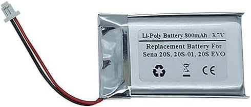 3.7V 800mAh Battery for Sena 20S, 20S-01, 20S EVO Motorcycle Bluetooth Headset, Helmet Intercom, Battery Model: CP-SN10S