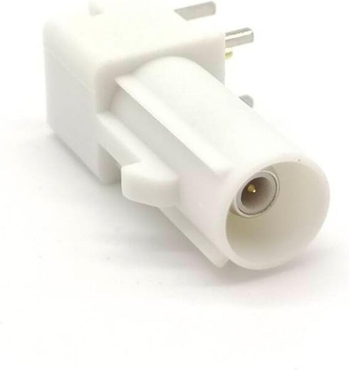 keisnoaja Fakra SMB B Male RF Coaxial Adapter, Fakra B Male PCB Mount Right Angle Connector for GPS Telematics