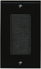 RiteAV Single Gang Wall Plate with Brush Bristles - Black, Now Fits Larger Cables