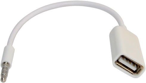 3.5mm Male AUX Audio Plug Jack to USB 2.0 Female Converter Cable
