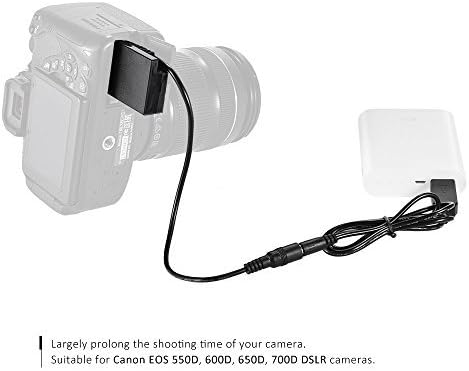 Andoer DR-E8 Dummy Battery - DC Power Bank USB Adapter Cable Replacement for Canon EOS DSLR Cameras