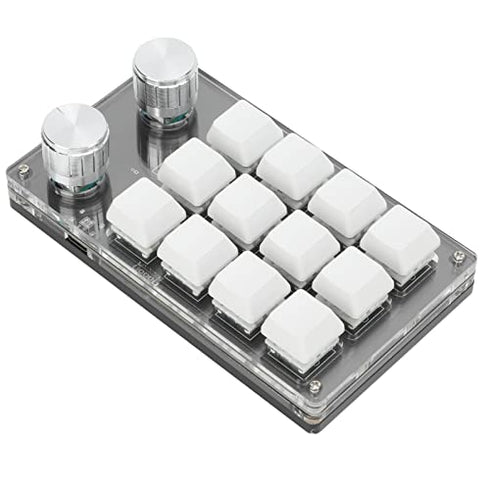 Zerodis Macro Mechanical Keyboard - One Handed 12 Key Multifunction DIY Programmable Keypad for Gaming