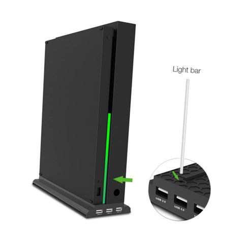 Uonlytech Game Console Cooling Fan Triple USB Ports Hub and Speed Compatible One Vertical Bracket for Temperature