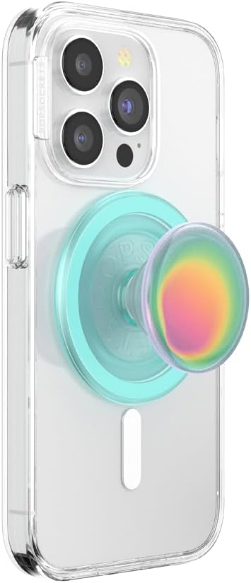 PopSockets Round Phone Grip Compatible with MagSafe, Adapter Ring Included - Boca Aura, Wireless Charging Compatible