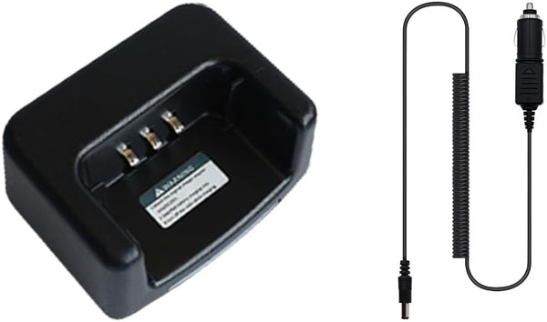 DR-1801 Charger Dock with 12V Car Charger, Desktop with Indicator Light for DMRS Two Way Radio Output DC8.4V Walkie