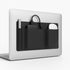 KAAS HAUS 3-Pocket Adhesive Laptop Pouch Organizer - Stick-On Mouse & Hard Drive Holder