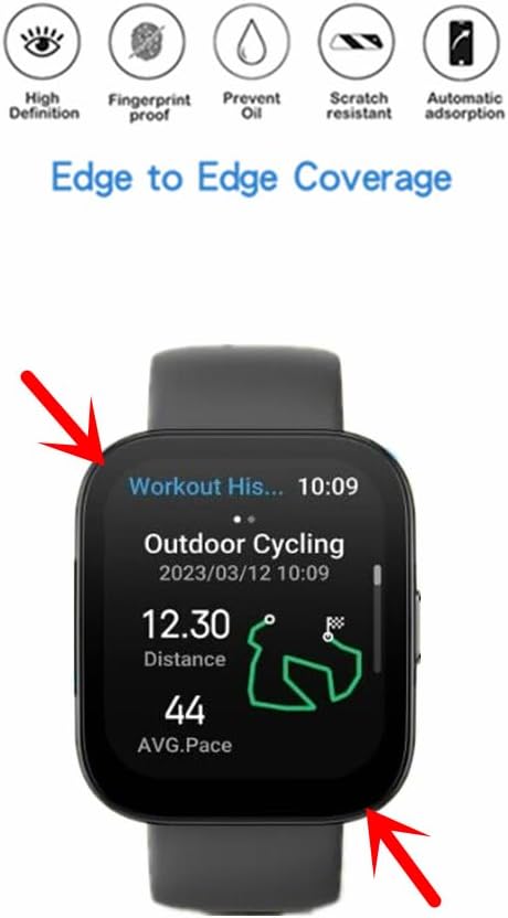 Compatible for Amazfit Bip 5 Screen Protector, HD Full Coverage TPU Protective Film Compatible for Bip 5 Smartwatch (6PCS)