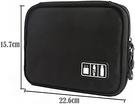 Portable Storage Case for Mobile Phone Hard Drive Cords USB Cables Charger Organizer, 1pack Travel Electronics Cable