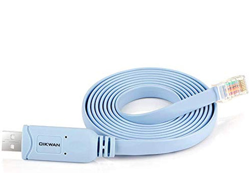 USB Cisco Console Cable, USB to RJ45 Console Cable for Routers/Switch, Compatible with Windows 7, 8, 10