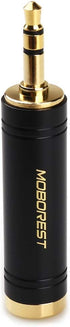 MOBOREST 3.5mm to 1/4'' Stereo Pure Copper Adapter, 1/8'' (3.5mm) Male Plug to 1/4'' (6.35mm) Jack Female Socket Adapter for Headphone Amp Adapte Black -1PCS