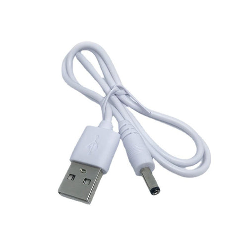 USB to DC 3.5mm Cable 1.5ft/0.5m - DC 5V Power Cord USB to DC 3.5mm Barrel Jack Adapter Connector Charging Cable (White)