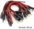 HiLetgo 20pcs DC Pigtail Adapter Power Connectors Cables, Male & Female 2.1mm x 5.5mm for CCTV Surveillance