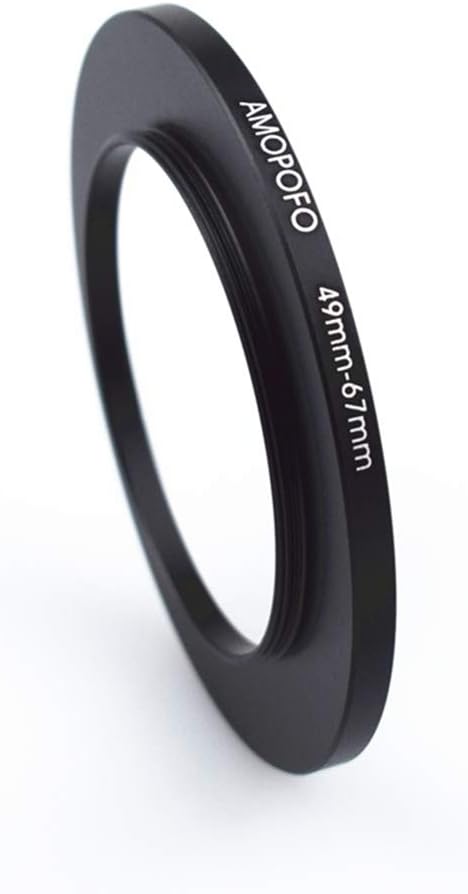 49mm to 67mm Step-Up Ring Filter Adapter, Compatible with All Brands 49mm Lens and 67mm UV, ND, CPL