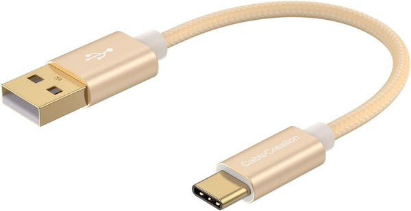 CableCreation USB A to USB C Cable 6 inch, Durable Fast Charging 3A 480Mbps Data Short USB to C Cable for Power Bank