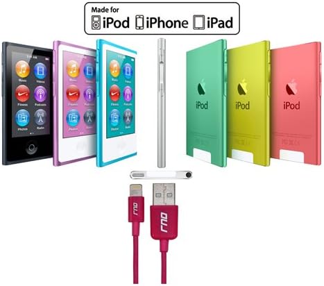 RND Apple Certified Lightning to USB Cable, 1.5FT, for iPhone, iPad, iPod, Pink
