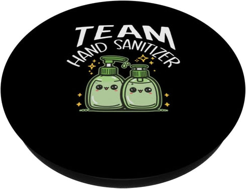 Funny Sanitizer Lovers Group Gift Idea Cute Team Hand Sanitizer Funny Germaphobe Clean Squad PopSockets Adhesive