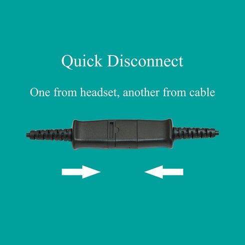3.5mm Headset Adapter Cable for Plantronics QD, Compatible with Android Smartphones, Tablets, Mac Laptops