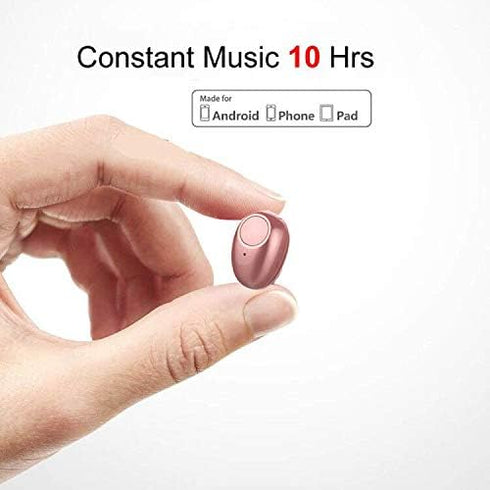 Single Bluetooth Earpiece, Wireless Headphone Mini Headset, 10 Hrs Playtime for iOS Android Smart Phones