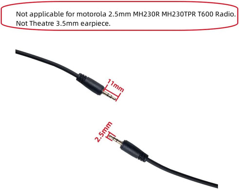 Walkie Talkie Headset with Mic PTT G Shape, 2 Pack Compatible with Cobra Microtalk PX650 Cxt195 Cx112 PX655 ACXT1035r