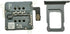 YESUN 11 Dual SIM Card Reader Flex Cable with SIM Card Tray Holder Slot Adapter Replacement for iPhone (Black)
