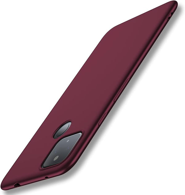 X-level Google Pixel 4a 5G Case, Thin Ultra Slim Fit Mobile Phone Case, Soft Flexible TPU, Light Coating Grip - Wine Red