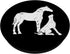 HORSE and DOG Motif for women and men. Horse Dog Lover PopSockets Standard PopGrip