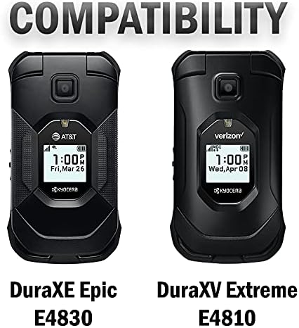 Nakedcellphone Fitted Series Case for Kyocera DuraXV Extreme, DuraXE Epic, DuraXA Equip - Black Vegan Leather
