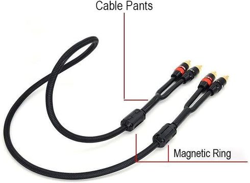 Cable Pants, Speaker Wire Pants Y Bootr ( 8MM-2x 3.5MM) for Dressing Up/Protecting Your Speaker Cables