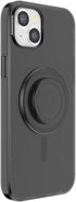 PopSockets Case for iPhone 15 Plus - Round Phone Grip Compatible with MagSafe, Wireless Charging Compatible, Black