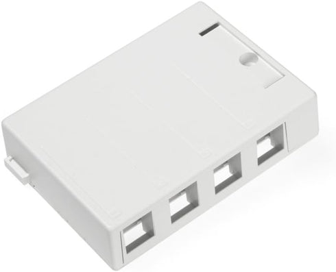 Leviton QuickPort Surface Mount Housing, 4-Port, 41089-4WP, White