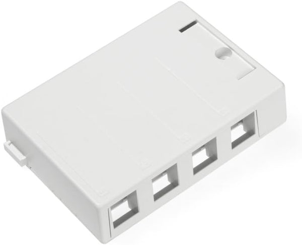 Leviton QuickPort Surface Mount Housing, 4-Port, 41089-4WP, White