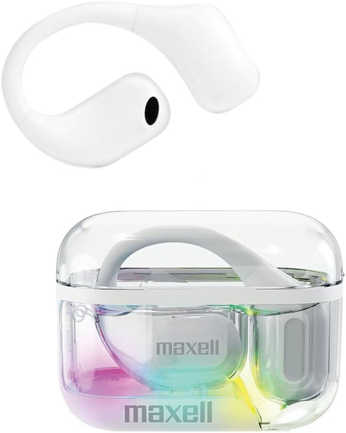 Maxell OWS Pro Bluetooth Open Earhooks, Immersive Sound, Vibrant Colors, Up to 18 Hours Playtime with Case