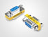 Fielect DB9 VGA Gender Changer 9 Pin Female to Female Mini Coupler Adapter Connector, Blue Pack of 1