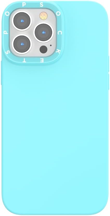 PopSockets iPhone 13 Pro Max Case Compatible with MagSafe, Wireless Charging Compatible - Butterfly Pea Blue