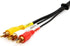 Cmple - 3 RCA Cable 12 Feet, Male to Male Audio Video Cables for VHS/DVD Players, TVs
